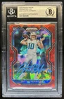 2020 Panini Prizm Justin Herbert RC Red Ice #325 Chargers Beckett Auto Auth