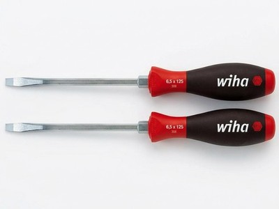 2x Wiha Schraubendreher Schlitz 3,5x75 SoftFinish Sechskant Typ 308
