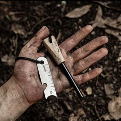 HOT Portable Outdoor Flint, Equipped with Outdoor Survival Tools Such As Magnesi