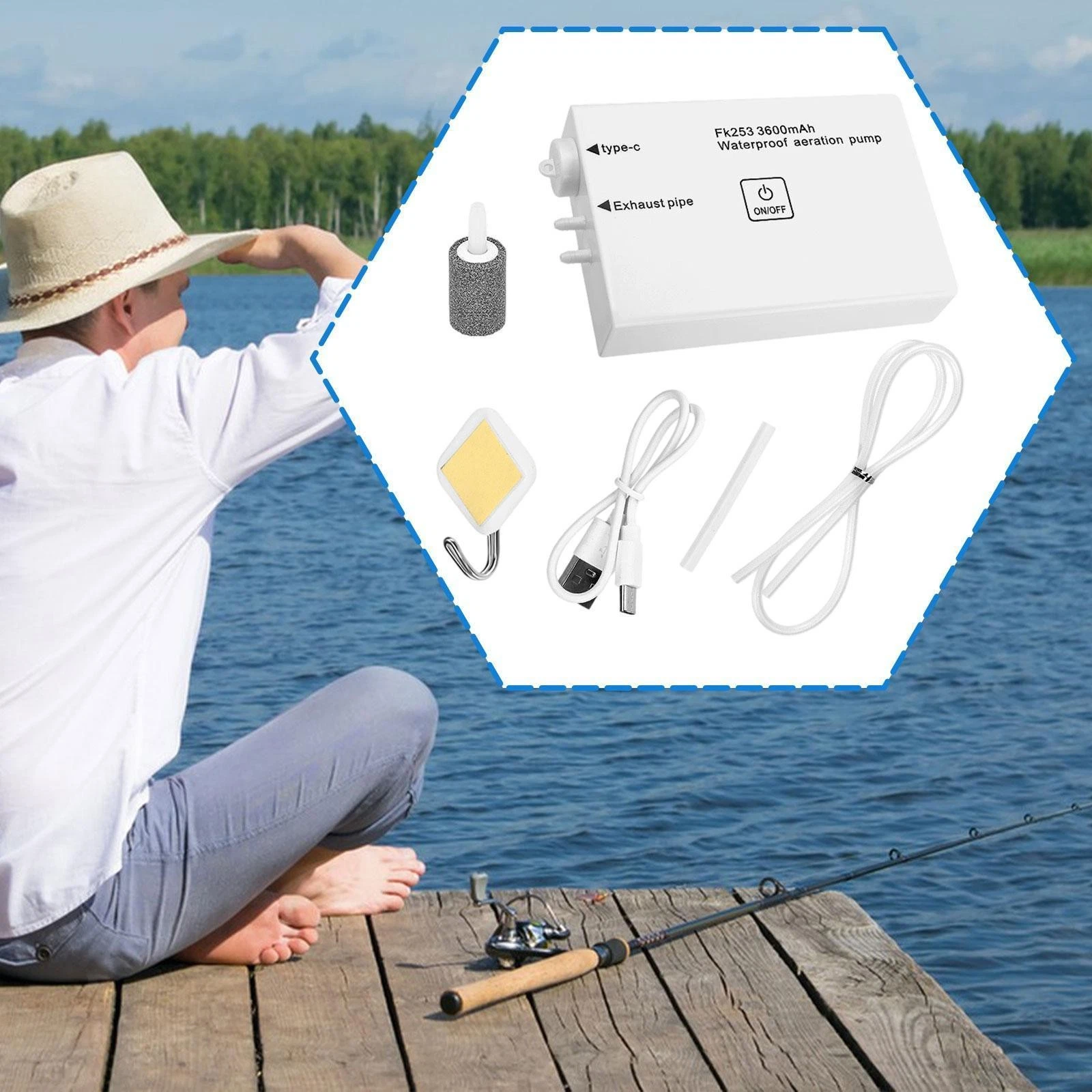 Aquarium Air Pump Fish Tank Air Pump with Accessories Practical Hydroponics
Opens in a new window or