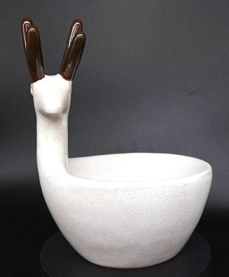 Porta baratijas de cerámica para ciervos decoración navideña diseños globales Foto 4 de 4