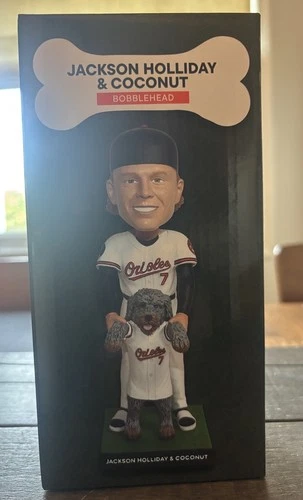 Jackson Holliday & Coconut Orioles Baseball Bobblehead Figure