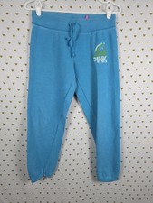 Victorias Secret PINK LOVE VINTAGE Y2k Joggers Sweatpants Blue XS Logo BUTT