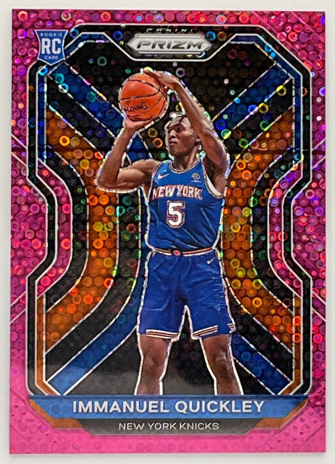2020 Panini Prizm Immanuel Quickley Fast Break Pink Prizm /50 Knicks