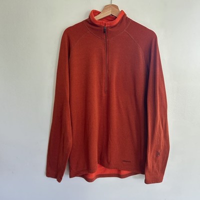 Vintage Patagonia R1 Regulator Polartec Quarter Zip Fleece USA Made Orange Men L