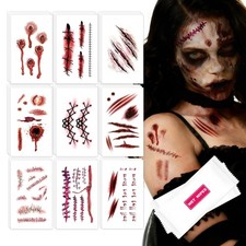 Zerobe Zombie SFX Makeup Kit 3D Fake Scar Tattoos 150 Pcs
