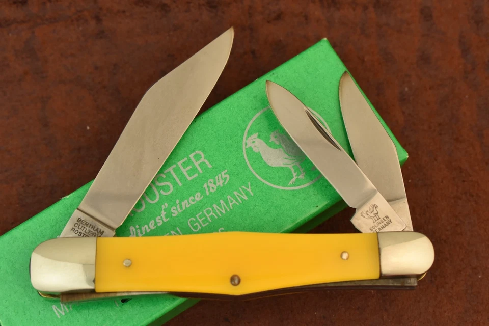 CUCHILLO WHITTLER AMARILLO GALLINA Y GALLO BERTRAM CUBIERTOS SOLINGEN ALEMANIA (27839) Foto 2 de 4