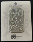 1 Oz .9999 Silver Germania & UK Royal Mint Norse Gods: Loki Bar in Assay Card!!