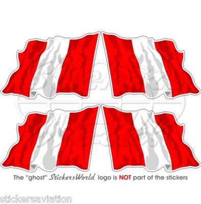 PERUVIAN FLAG MAP PERU DECAL STICKER VINYL LAMINATED