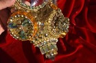  GOLDEN GASMASK COUTOURE handmade rhinestone crystal CHARLES MONIZ mask masque — photo 8