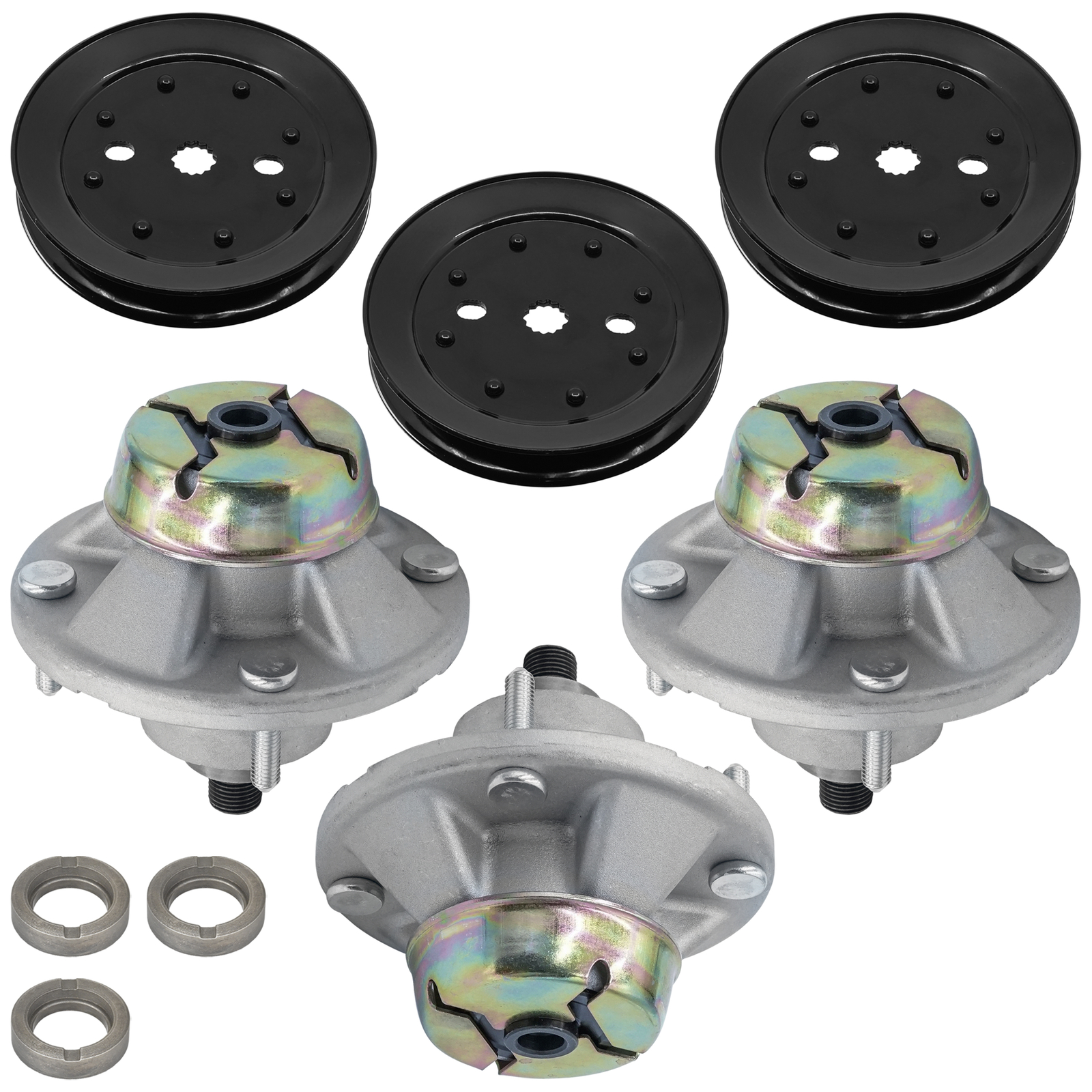 Blade Spindle Assy w/Pulley for John Deere X465 X485 X495 X500 X575 54" 62" / 3x
