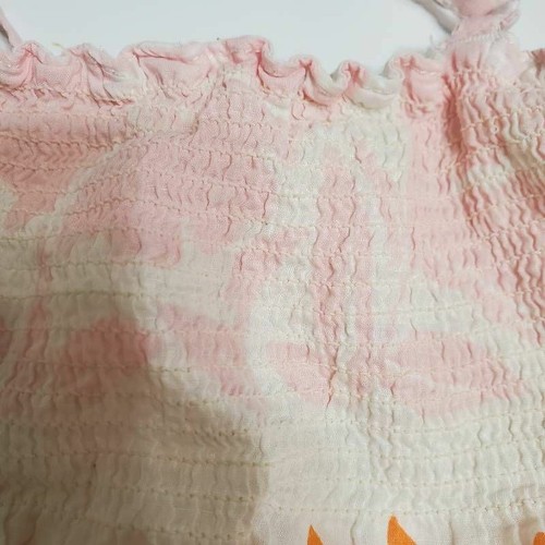 Gap Girls Shift Dress Pink White Floral Lined Spaghetti Strap Ruffles S 6-7 - Picture 6 of 12