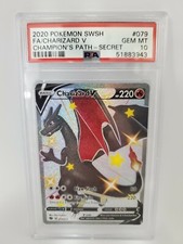 2020 Pokemon Champion's Path Secret Full Art CHARIZARD V 79/74 PSA GEM MINT 10 on eBay