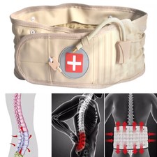 Decompression Back Brace Lumbar Spinal Support  Extender Belt Air Traction US