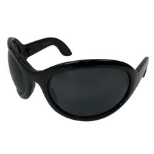 Mens Industrial Style Wrap Sunglasses Black