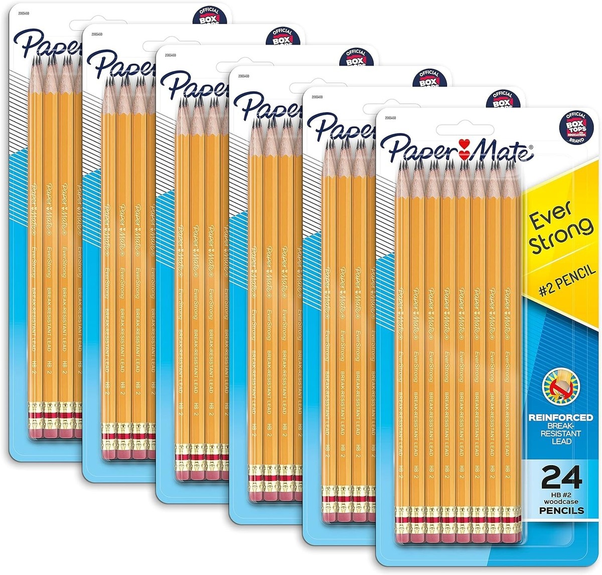 186 #2 Pre-Sharpened Pencils, Paper Mate (144), Amazon Basics (30), Tru Red  (12)