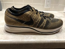 nike flyknit trainer golden beige