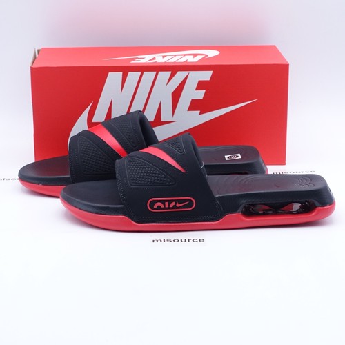 Nike Men's Air Max Cirro Slide Sandals DC1460-002 Black/University Red |  eBay