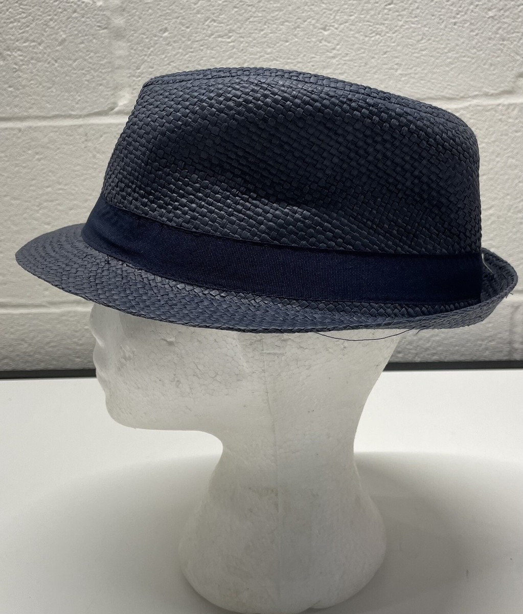 Banana Republic Classic Retro Black Straw Panama Hat / Fedora s M Banana Republic Black Fedora Straw Hat Sun Beach | eBay main image 2