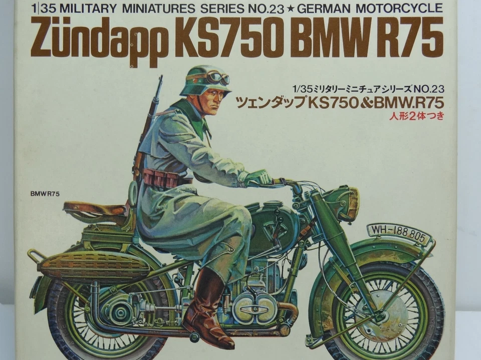 TAMIYA 1/35 GERMAN ZUNDAPP KS 750 BMW R75 + PANZER GRENADIERS + 1 RIVISTA WWII - Immagine 4 di 4