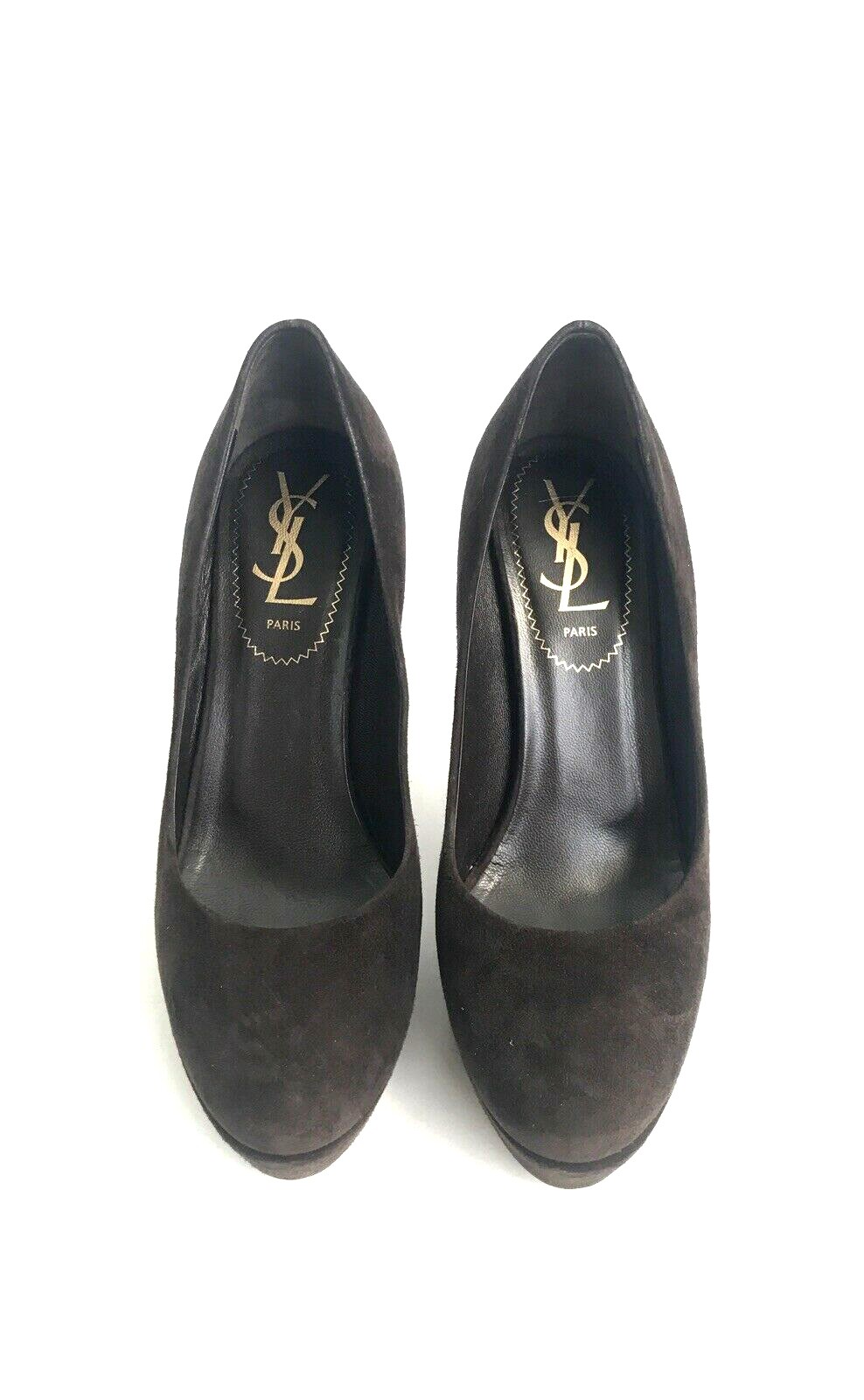 SAINT LAURENT YSL tacchi in pelle scamosciata marrone taglia 5