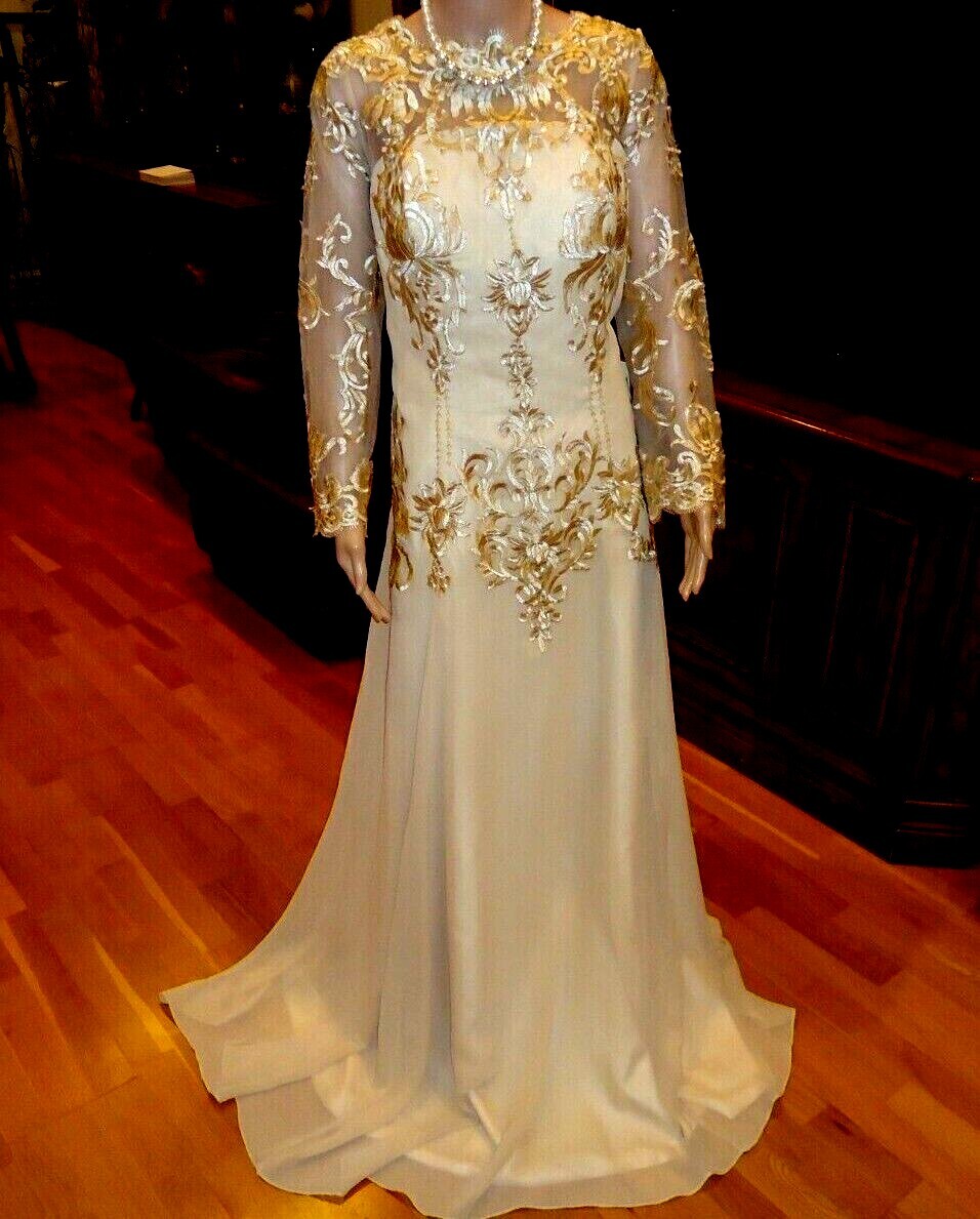 mother of the bride dress beige Kennedy Blue Tiffany Mothers Dress