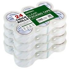 Clear Packing Tape 24 Rolls Heavy Duty Packaging Tape for Shipping Packaging ...