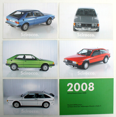VW Scirocco I/II 1974-1992 Collector Postcards Techno Classica Essen 2008