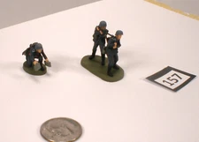 1/72 Scale German WWII MG 34 Machine Gun Team, Hand Painted & Finished