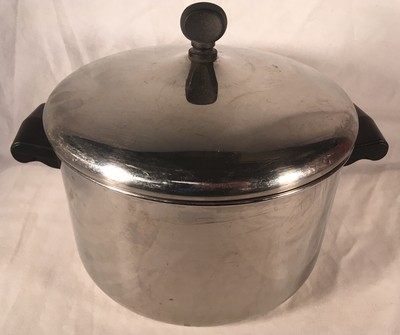 Vintage Farberware Aluminum Clad 4 Qt Stock Pot with Lid made in the Bronx Nice!
