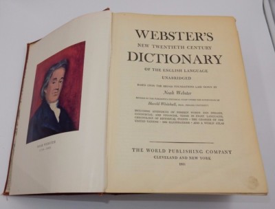 1951 WEBSTERS NEW TWENTIETH CENTURY DICTIONARY OF ENGLISH LANGUAGE
