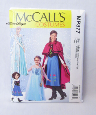 New McCall's MP377 Pattern Disney Frozen Elsa Gown Anna