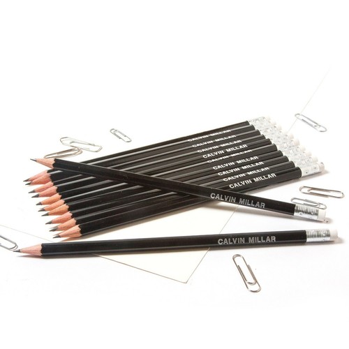 Block Pencil Case with 12 Colouring & 12 matching Personalized Pencils - Black - Picture 5 of 12