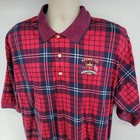 Hogan Ryder Cup Valderrama Polo Golf Shirt Men's Size XL Red Plaid