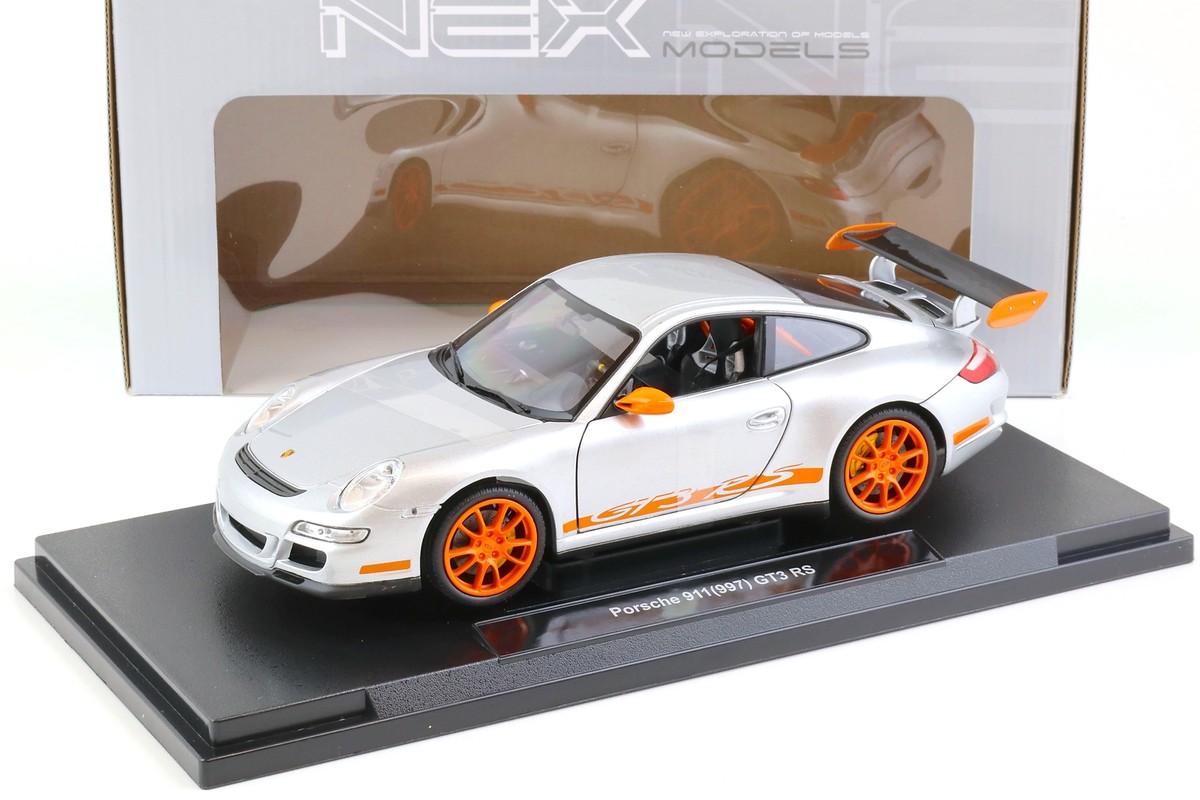 1/18 welly ポルシェ 911 (997) GT3RS 1:18 Welly Porsche 911 (997) GT3 RS silver/ orange | eBay