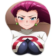 3D Mousepad Oppai Mouse pad with Wrist Rest Pain Relief Mouse Mat Jessie