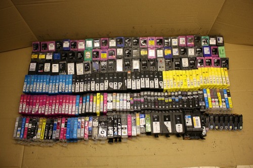 JOB LOT X 235 MIXED EMPTY PRINTER INK 