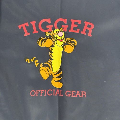 Vtg The Disney Catalog TIGGER Rain Coat OSFA Navy Blue Jacket Hooded RARE - Picture 3 of 14