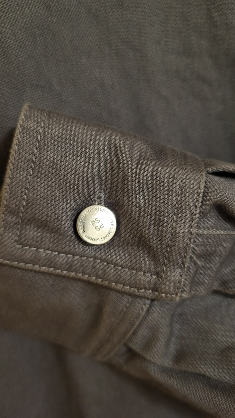 Authentic Raf Simons Leather Patch Logo Oversized… - image 3