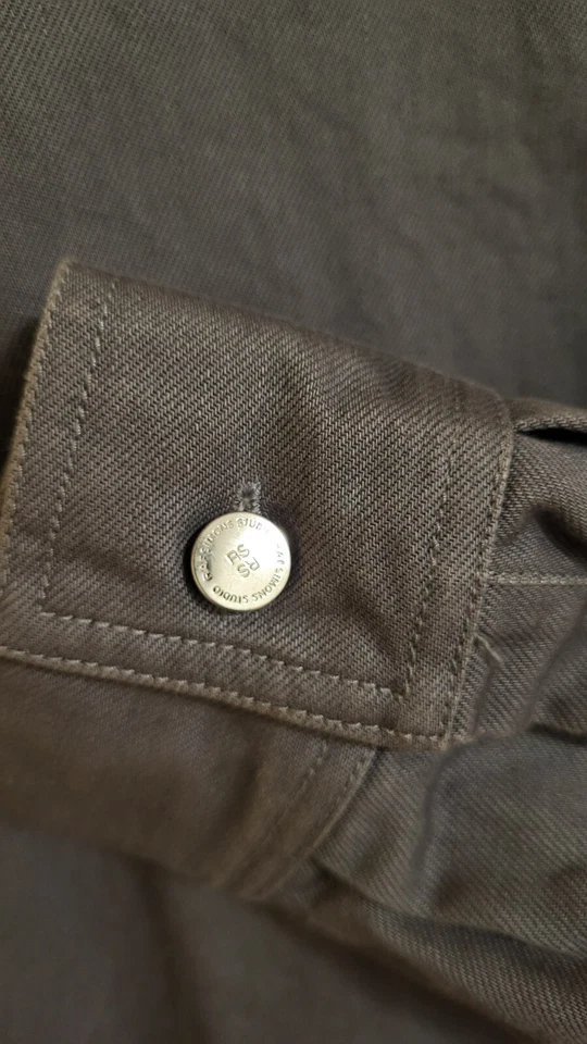 Auténtica chaqueta vaquera de gran tamaño con parche de cuero Raf Simons - Talla Pequeño Foto 3 de 4