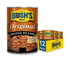 Bush's Original Baked Beans 16 Oz Pack Of 12 Tender Navy Beans With Bacon