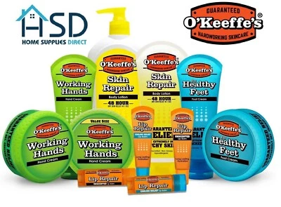 O'Keeffe's Working Hands Healthy Feet Skin Repair Cream Dry Cracked Hand Lips
