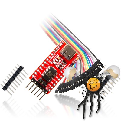 FT232 USB-C TTL RS232 UART seriell serial Konverter Set 3-23 teilig incl. Pins
