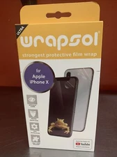 Wrapsol Strongest Protective Film Wrap For Apple iPhone X/Optically Clear~