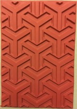 INTERLOCKING Y PATTERN Unmounted Rubber Stamp - Approx. 3.75x5.5" NO MOUNT WYE