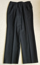 VINTAGE Womens Pants-PENDLETON-black virgin wool "classic" pleated side zip-10