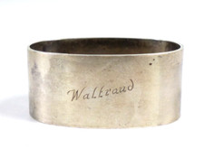 Serviettenring aus 800  Silber mit Gravur Waltraud