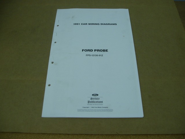 1991 Ford Probe Wiring Diagram Schematics Sheet Service