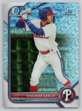 2022 Bowman #BCP-90 Yhoswar Garcia Chrome Prospects Mojo Refractor Phillies