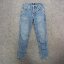 7 For All Mankind Jeans Women's 24 Blue Light Wash High Rise Skinny Jeans